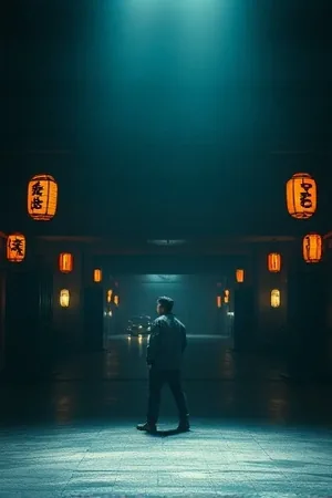 《玻璃厂房》竖版海报：采光天窗下的老式机床