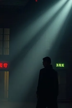 《潮汐值班表》竖版海报：走廊尽头的排班白板